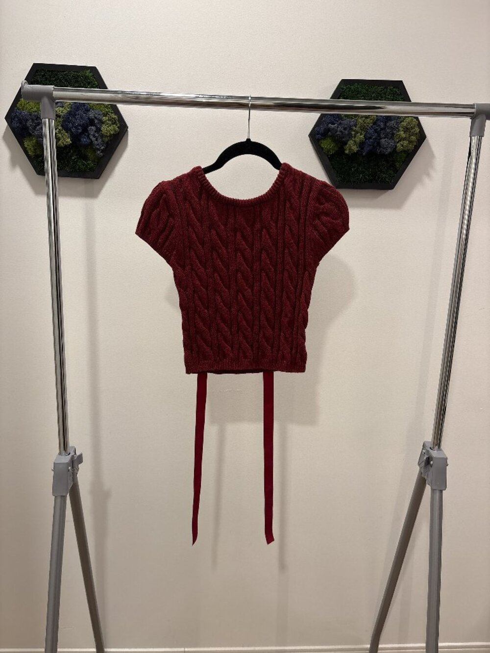 Red Sweater Top with Bow